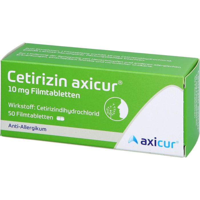 Cetirizin Axicur Mg Filmtabletten St Allergie Heuschnupfen