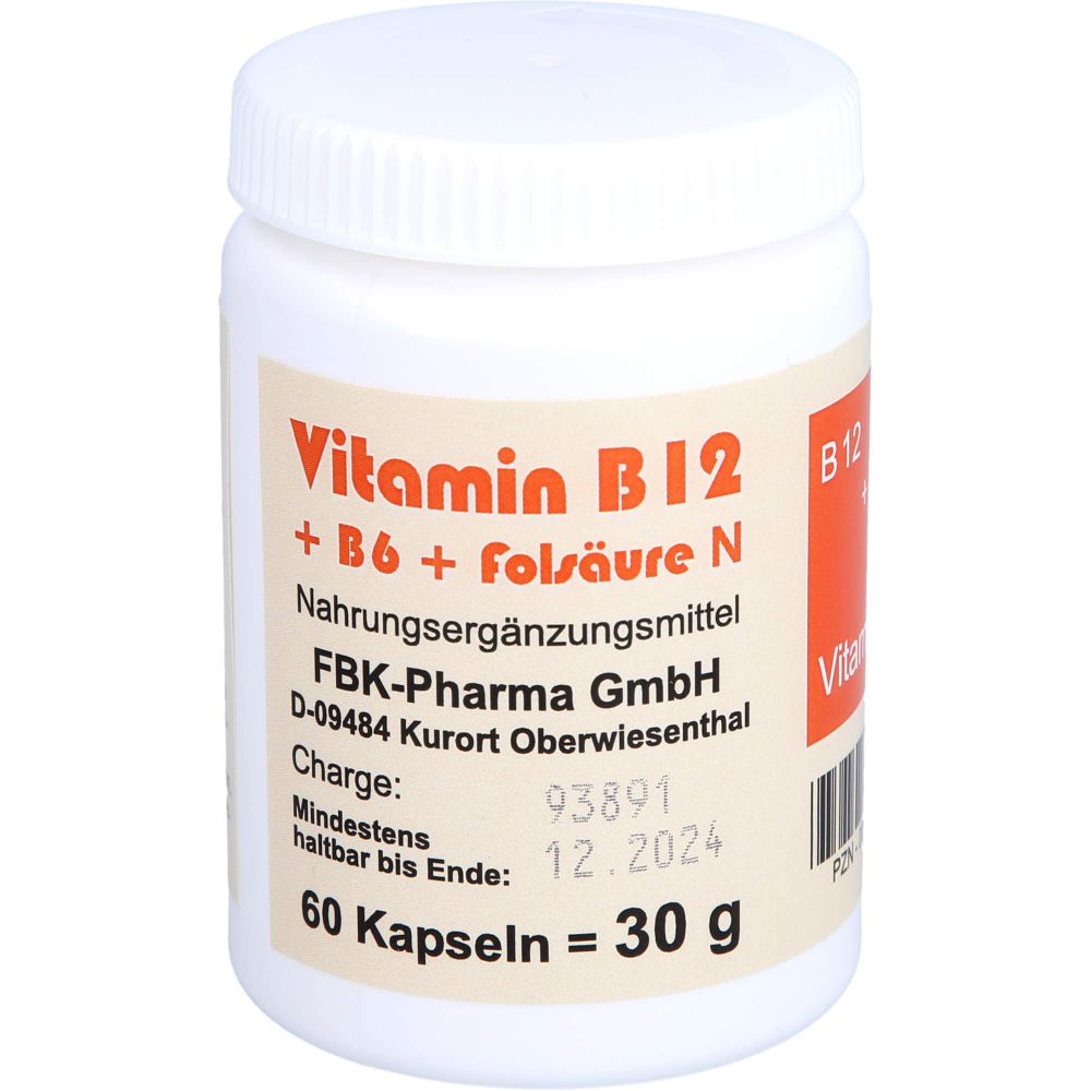 VITAMIN B12+B6+Folsäure Komplex N Kapseln