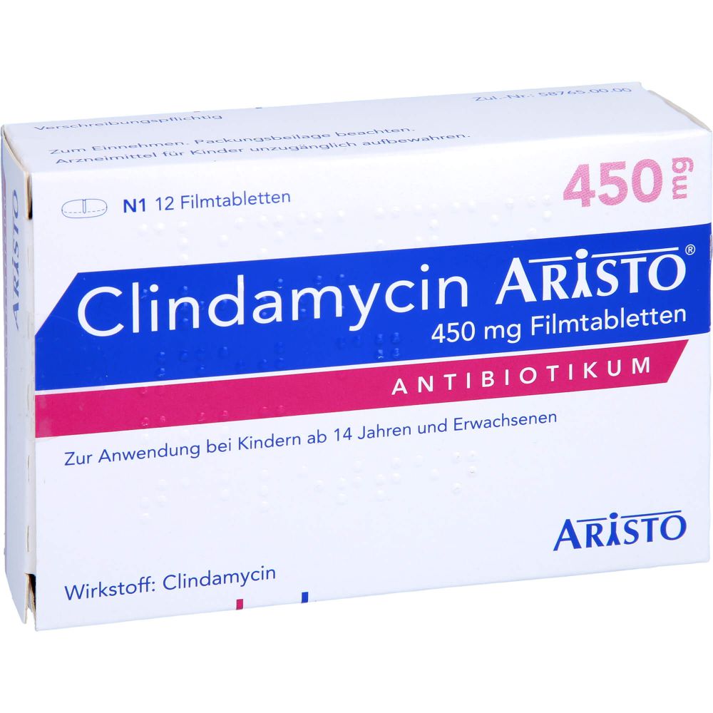 CLINDAMYCIN Aristo 450 mg Filmtabletten