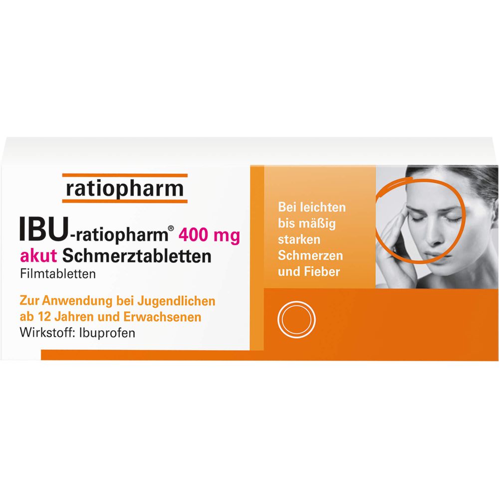 IBU-RATIOPHARM 400 mg akut Schmerztbl.Filmtabl.