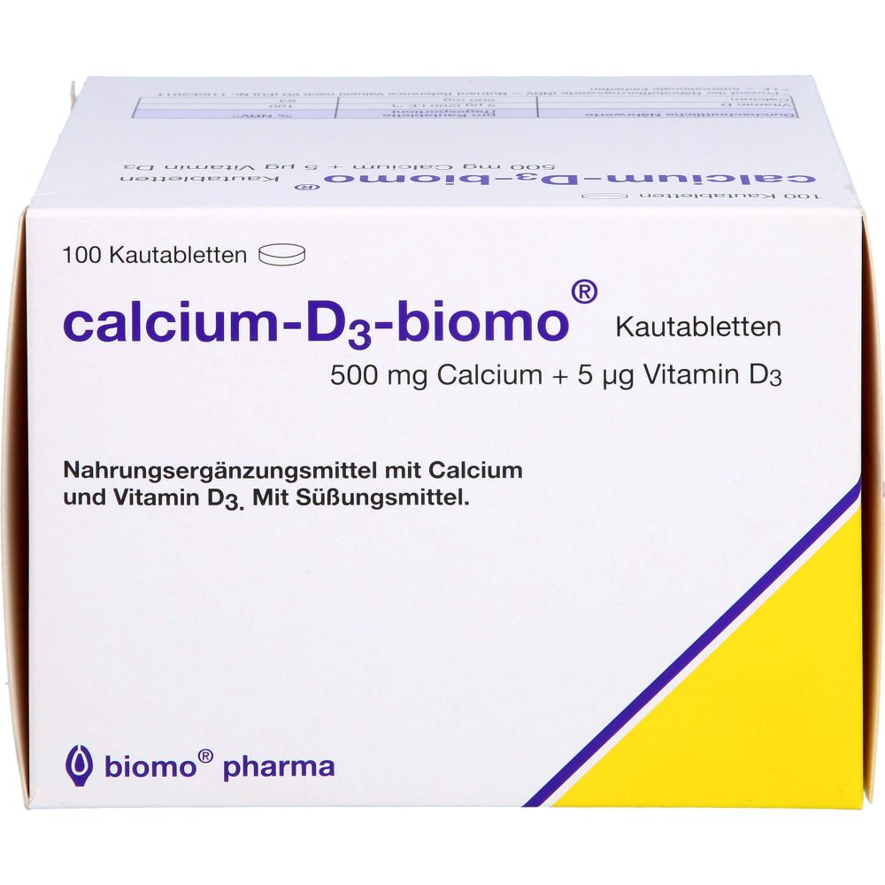 CALCIUM-D3-biomo Kautabletten 500+D