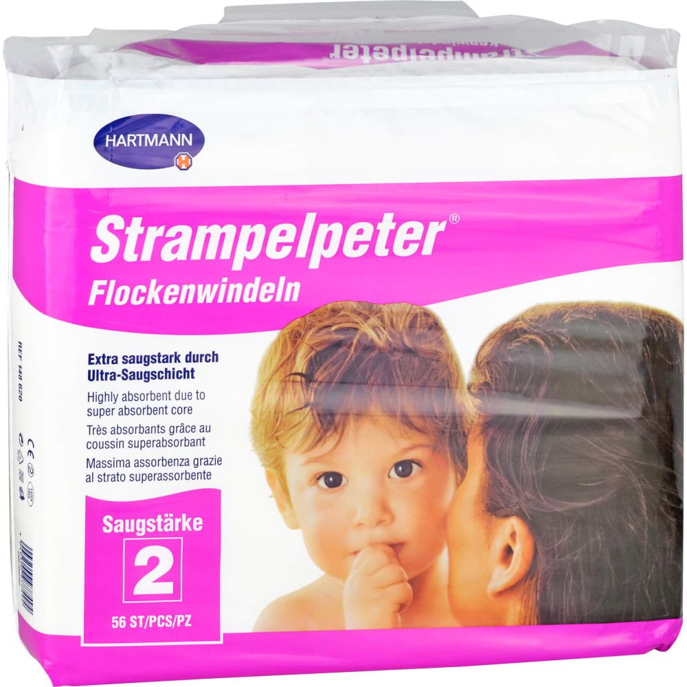 STRAMPELPETER Flockenwindeln Saugstärke 2