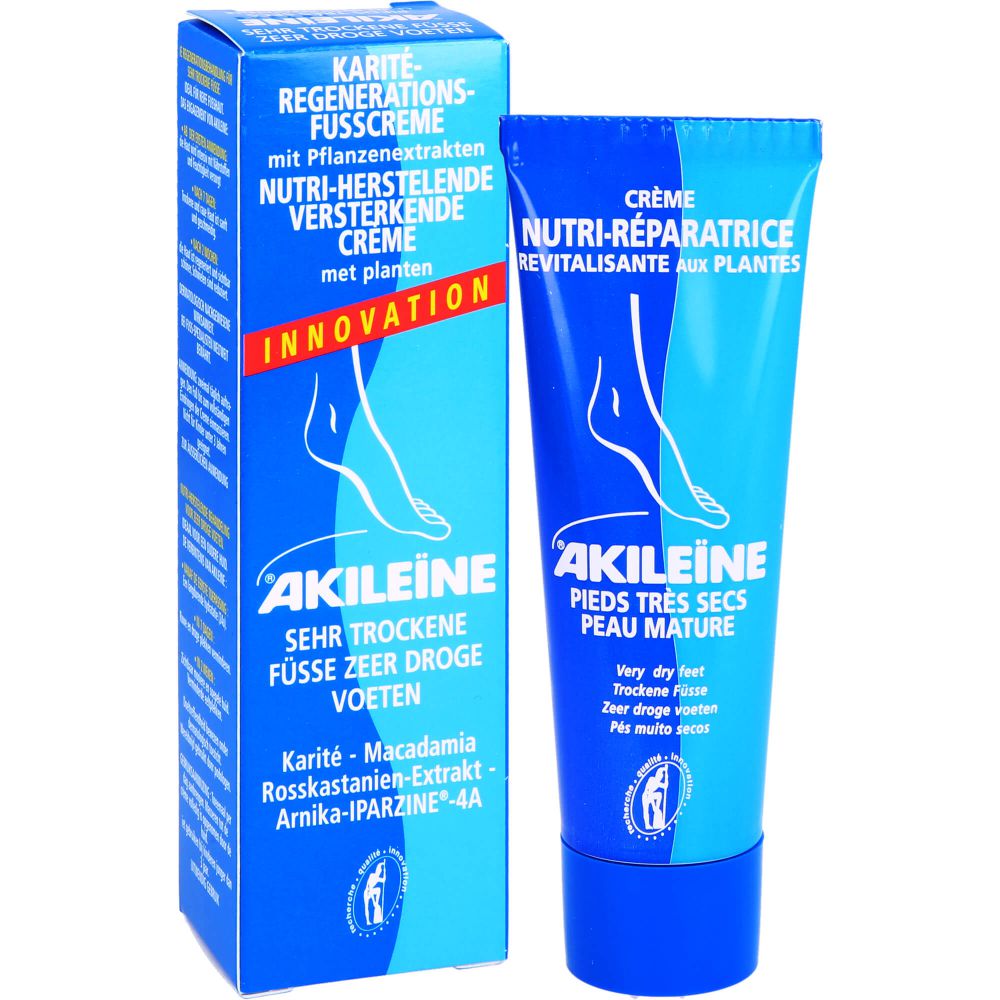 akileine crème nutri-réparatrice pieds très secs et peau mature 50 ml