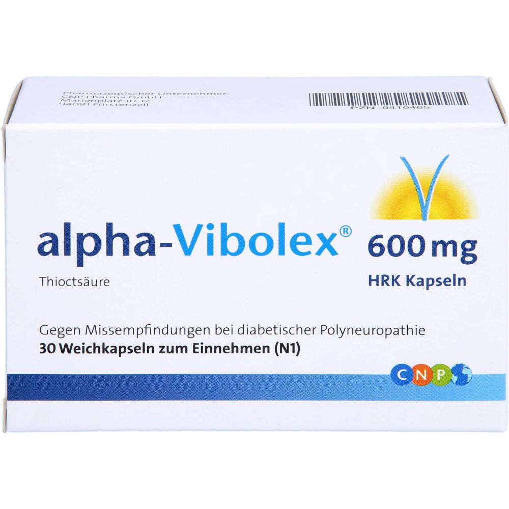 Alpha Vibolex 600 mg Hrk Weichkapseln 30 St