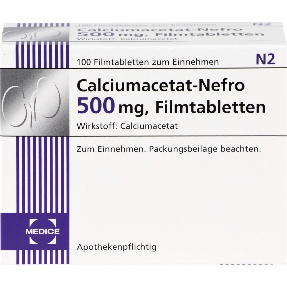 CALCIUMACETAT NEFRO 500 mg Filmtabletten