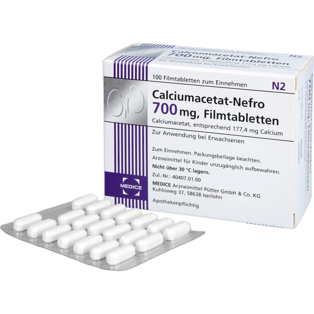 CALCIUMACETAT NEFRO 700 mg Filmtabletten