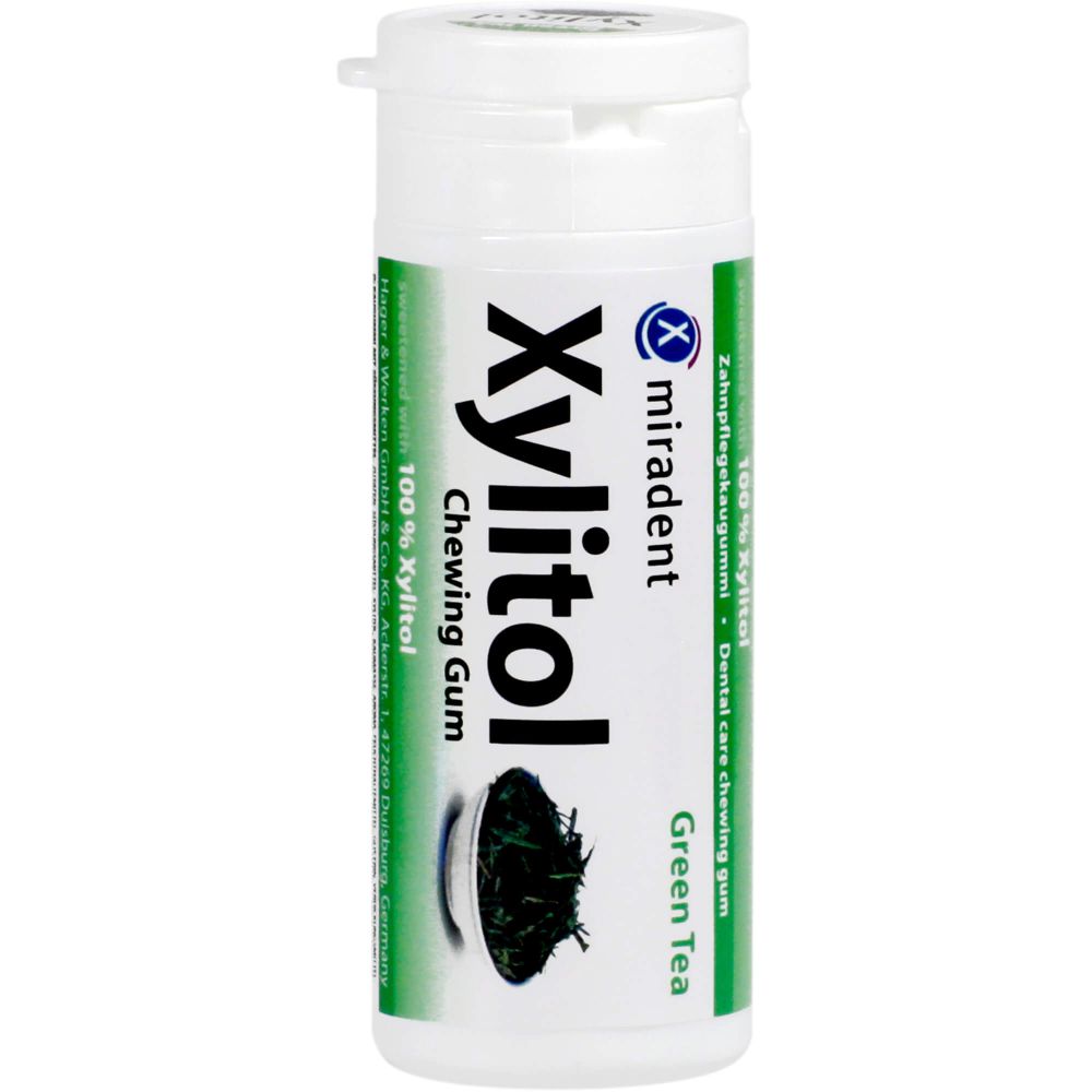 MIRADENT Xylitol Chewing Gum grüner Tee