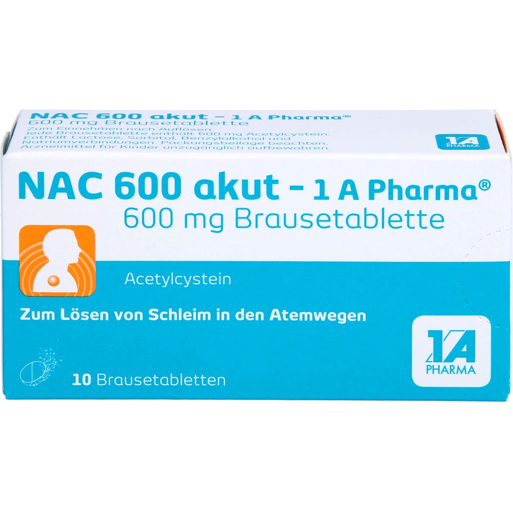 Nac 600 akut-1A Pharma Brausetabletten 10 St