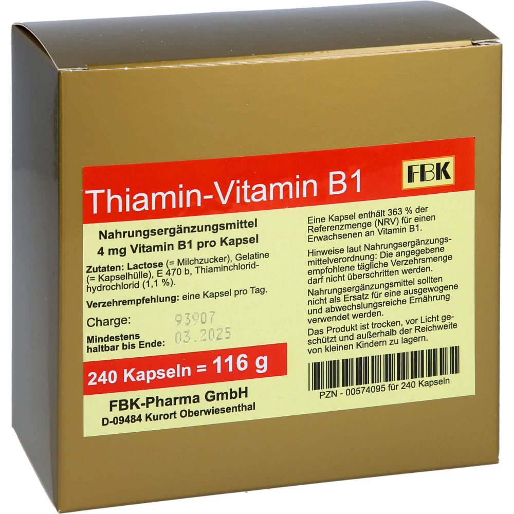 THIAMIN Kapseln Vitamin B1