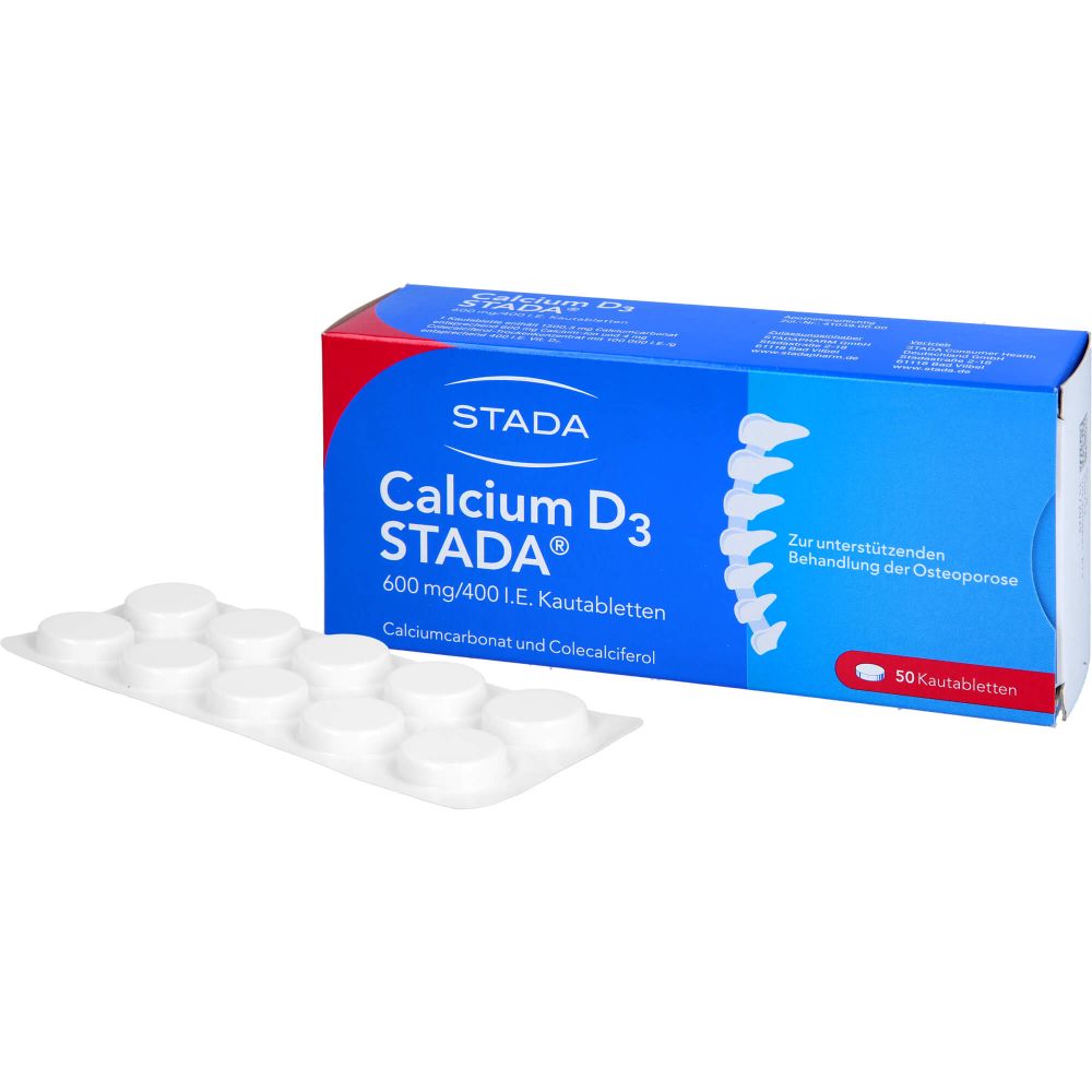 CALCIUM D3 STADA 600 mg/400 I.E. Kautabletten