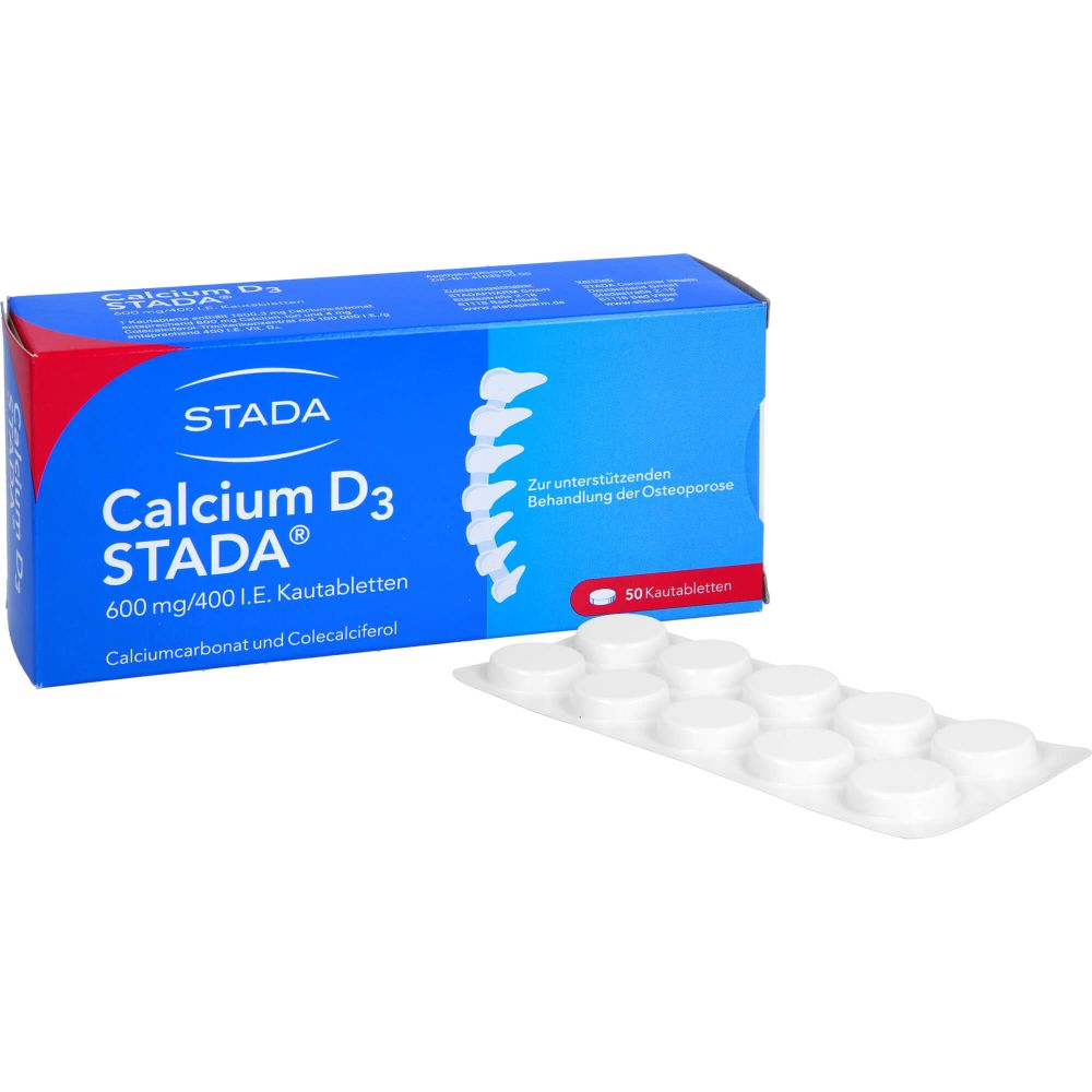 CALCIUM D3 STADA 600 mg/400 I.E. Kautabletten