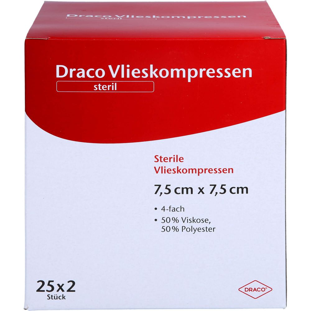 VLIESSTOFF-KOMPRESSEN steril 7,5x7,5 cm 4fach