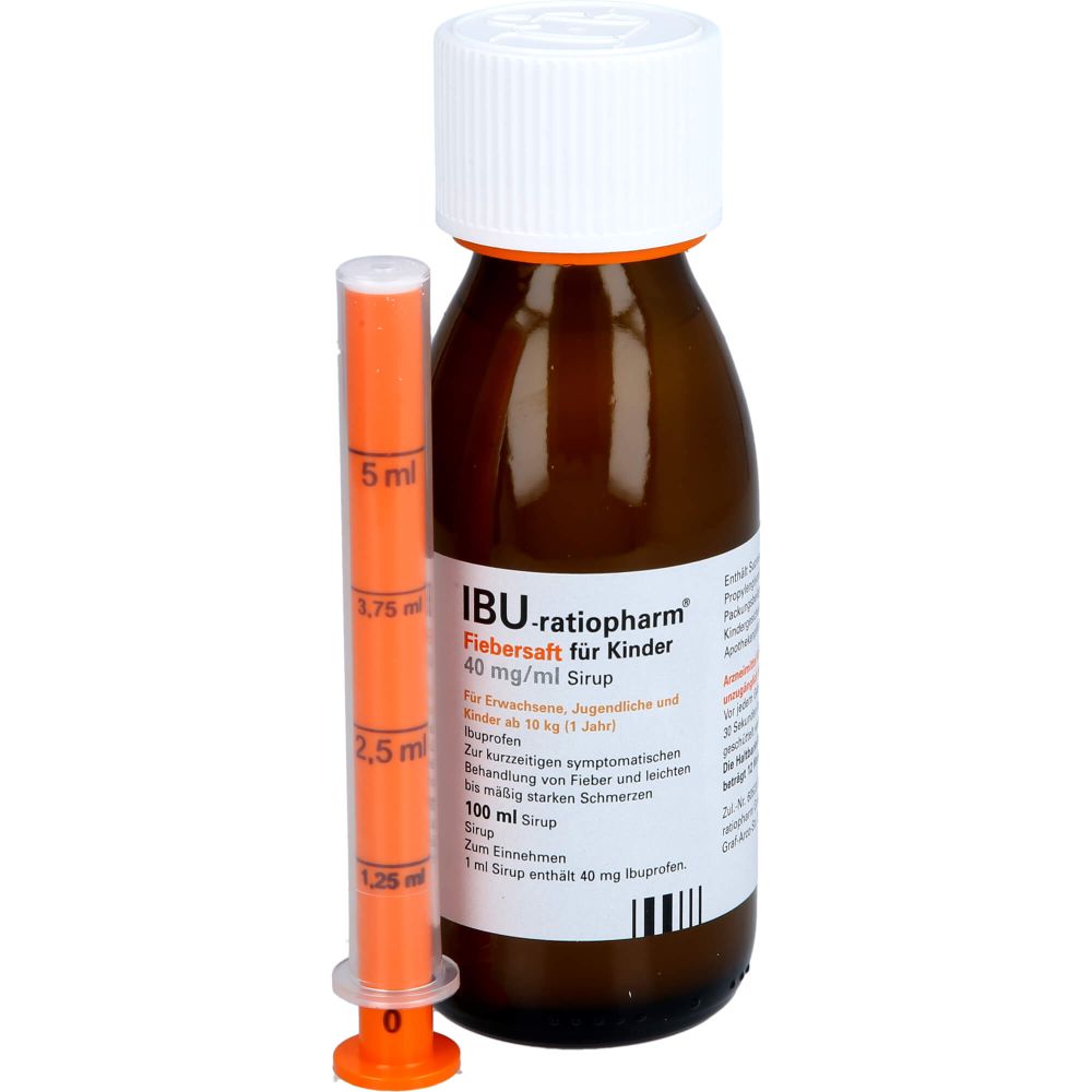 IBU-RATIOPHARM Fiebersaft für Kinder 40 mg/ml