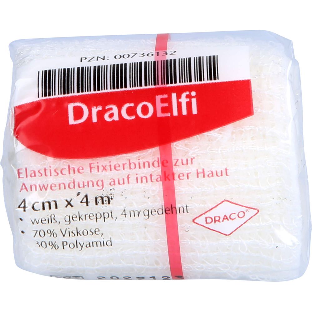 DRACOELFI elast.Fixierbinde 4 cmx4 m gekrep.cello