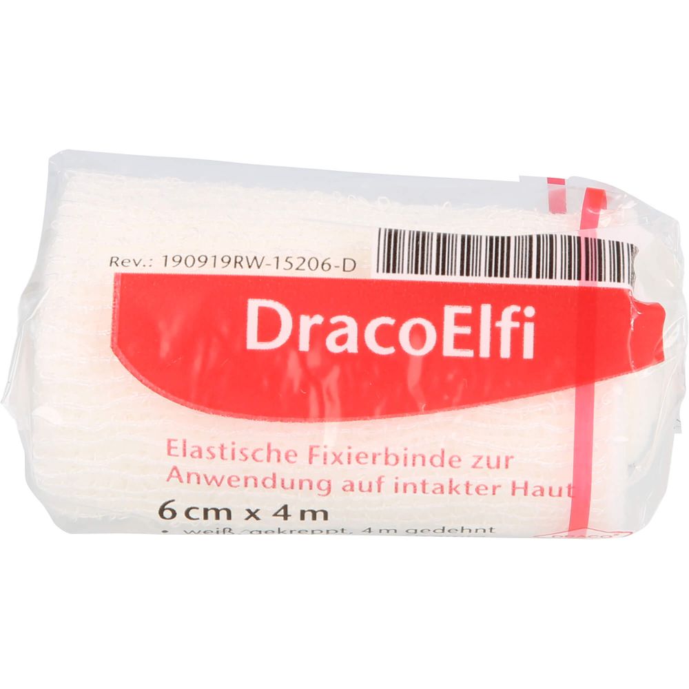 DRACOELFI elast.Fixierbinde 6 cmx4 m gekrep.cello