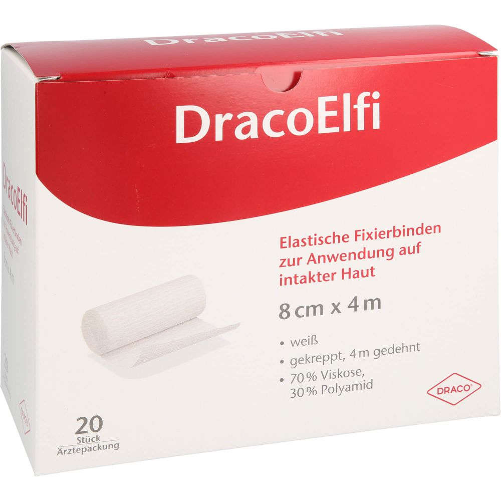 DRACOELFI elast.Fixierbinde 8 cmx4 m gekreppt