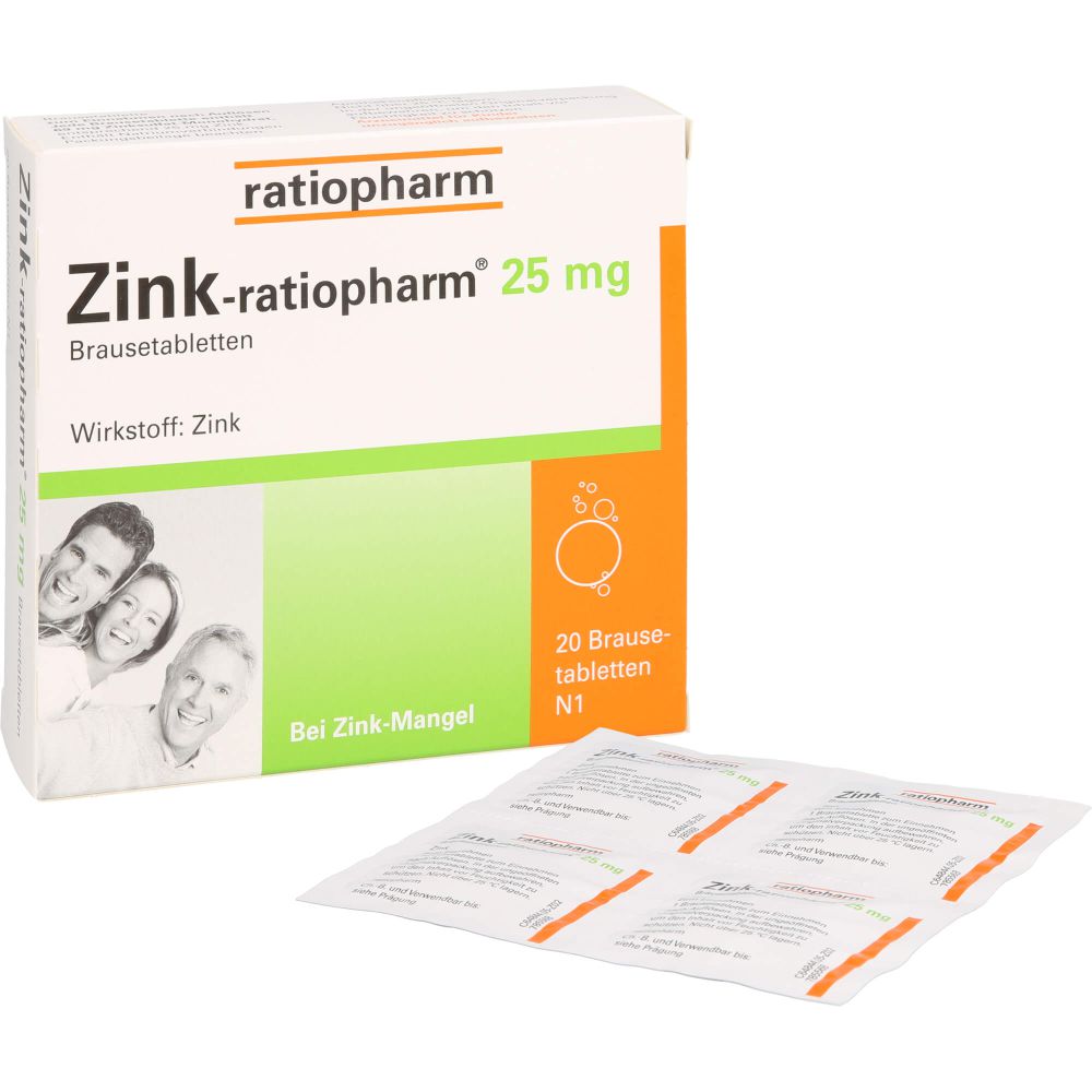 ZINK-RATIOPHARM 25 mg Brausetabletten