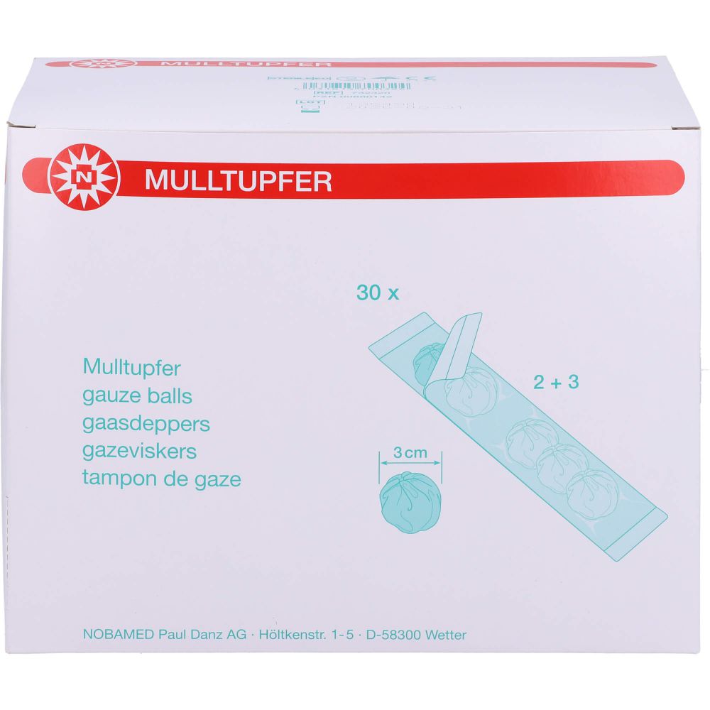 MULLTUPFER pflaumengroß 2+3 steril Set