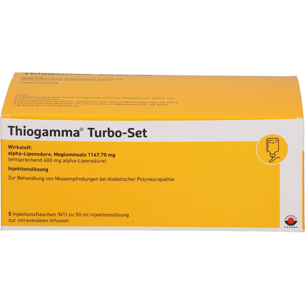 Thiogamma Turbo Set Injektionsflaschen 250 ml