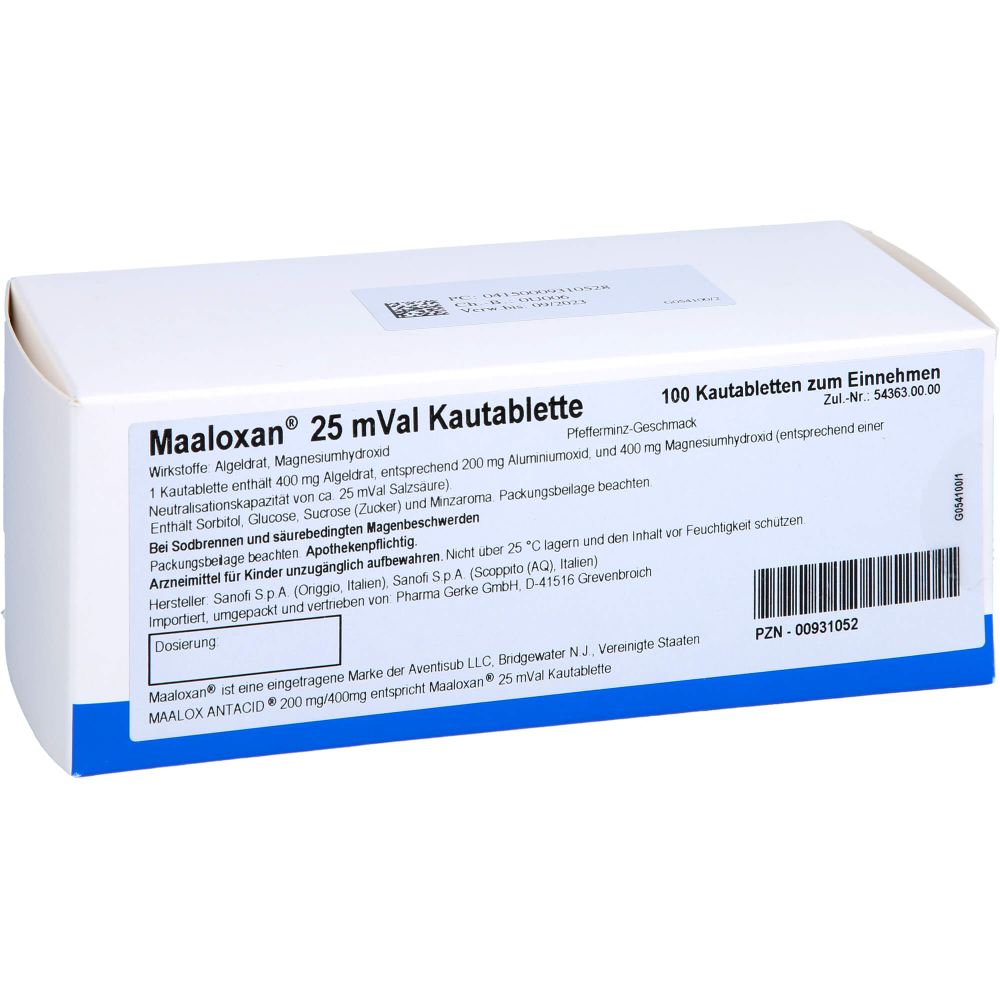 MAALOXAN 25 mVal Kautabletten