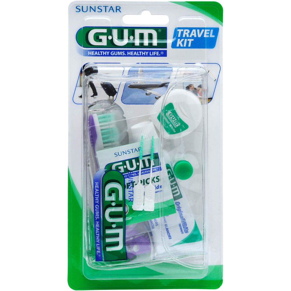 GUM Travel Kit Zahnbürste+Zahnseide+Zahnpasta