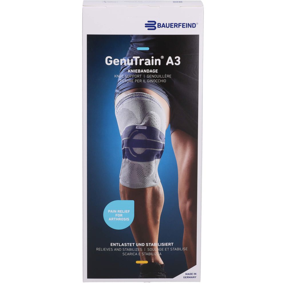 GENUTRAIN A3 Kniebandage rechts Gr.3 natur pink