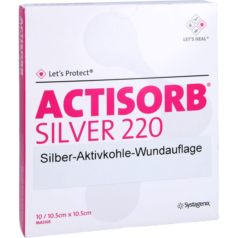 ACTISORB 220 Silver 10,5x10,5 cm steril Kompressen