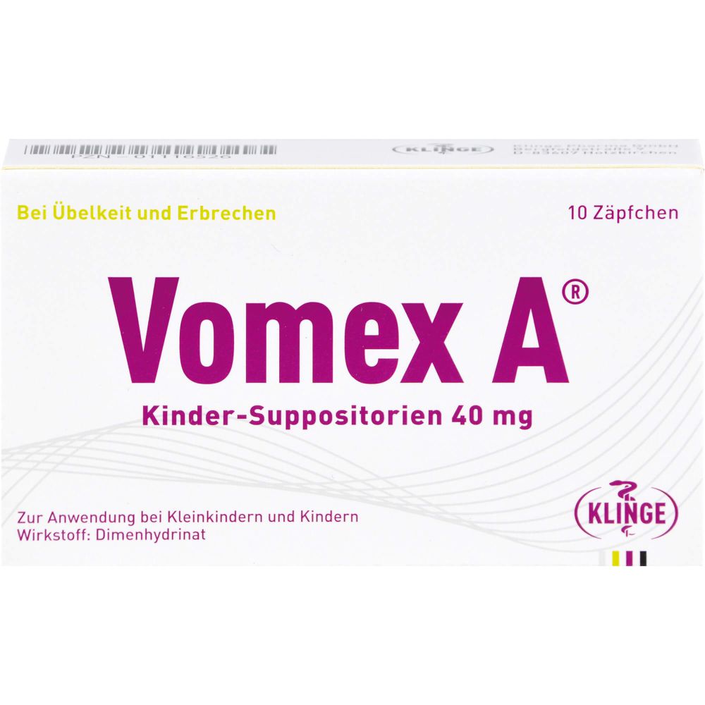 VOMEX A Kinder-Suppositorien 40 mg