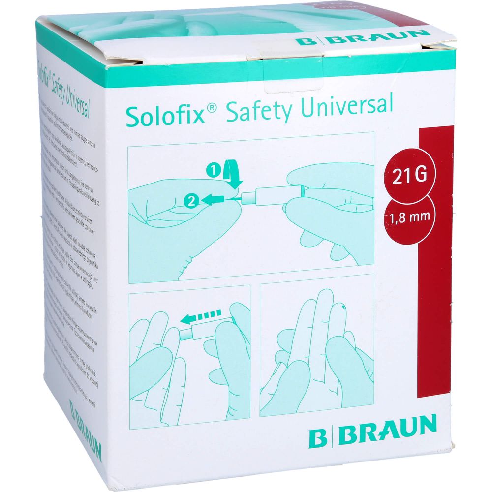 SOLOFIX Safety Univers.Lanzet.21 G 1,8 mm Stichl.