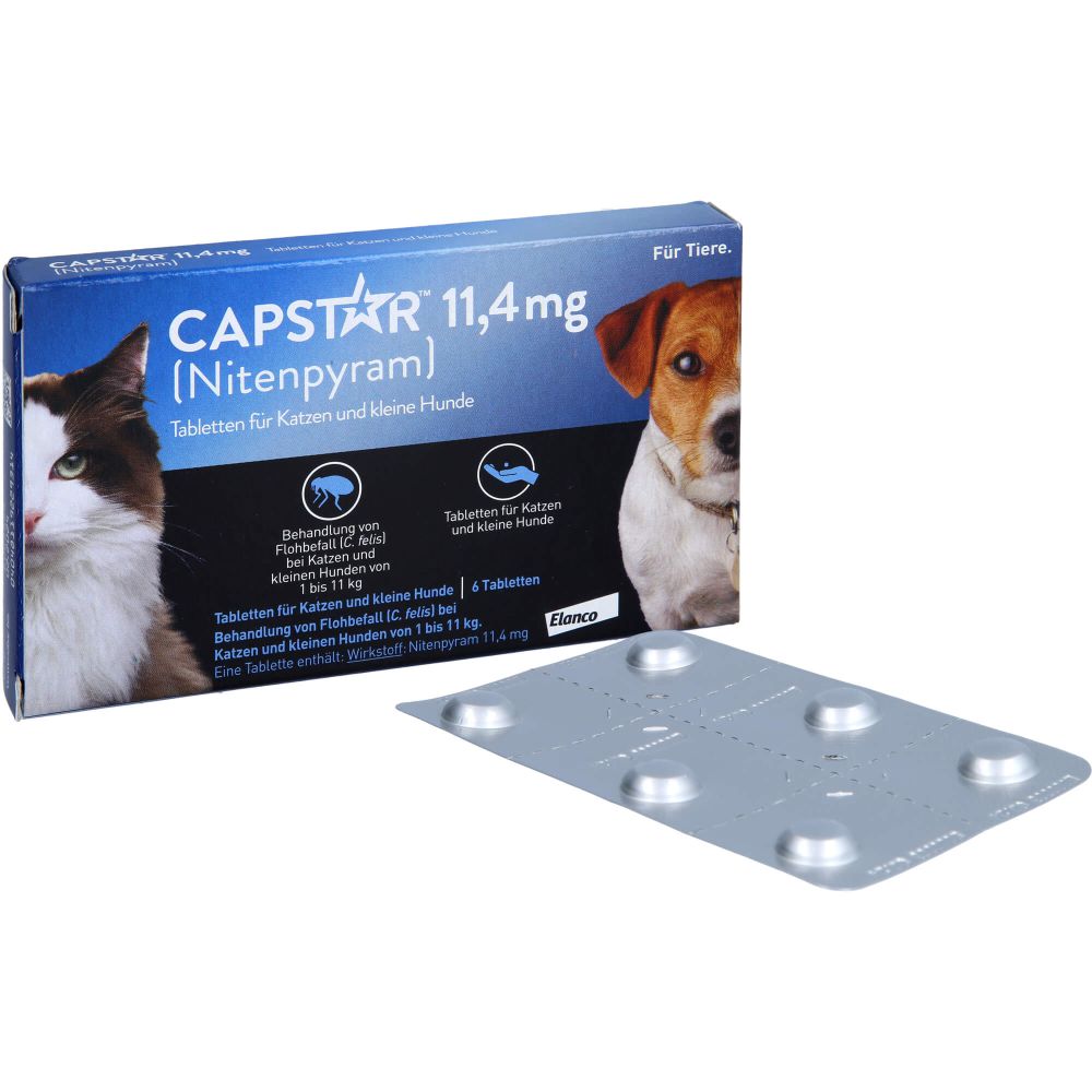 Capstar 11,4 mg Tabletten f.Katzen/kleine Hunde 6 St