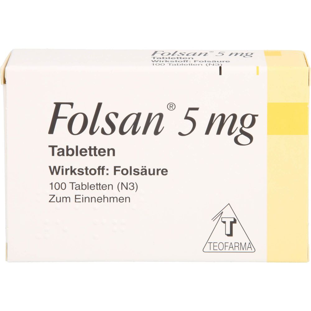 Folsan 5 mg Tabletten 100 St