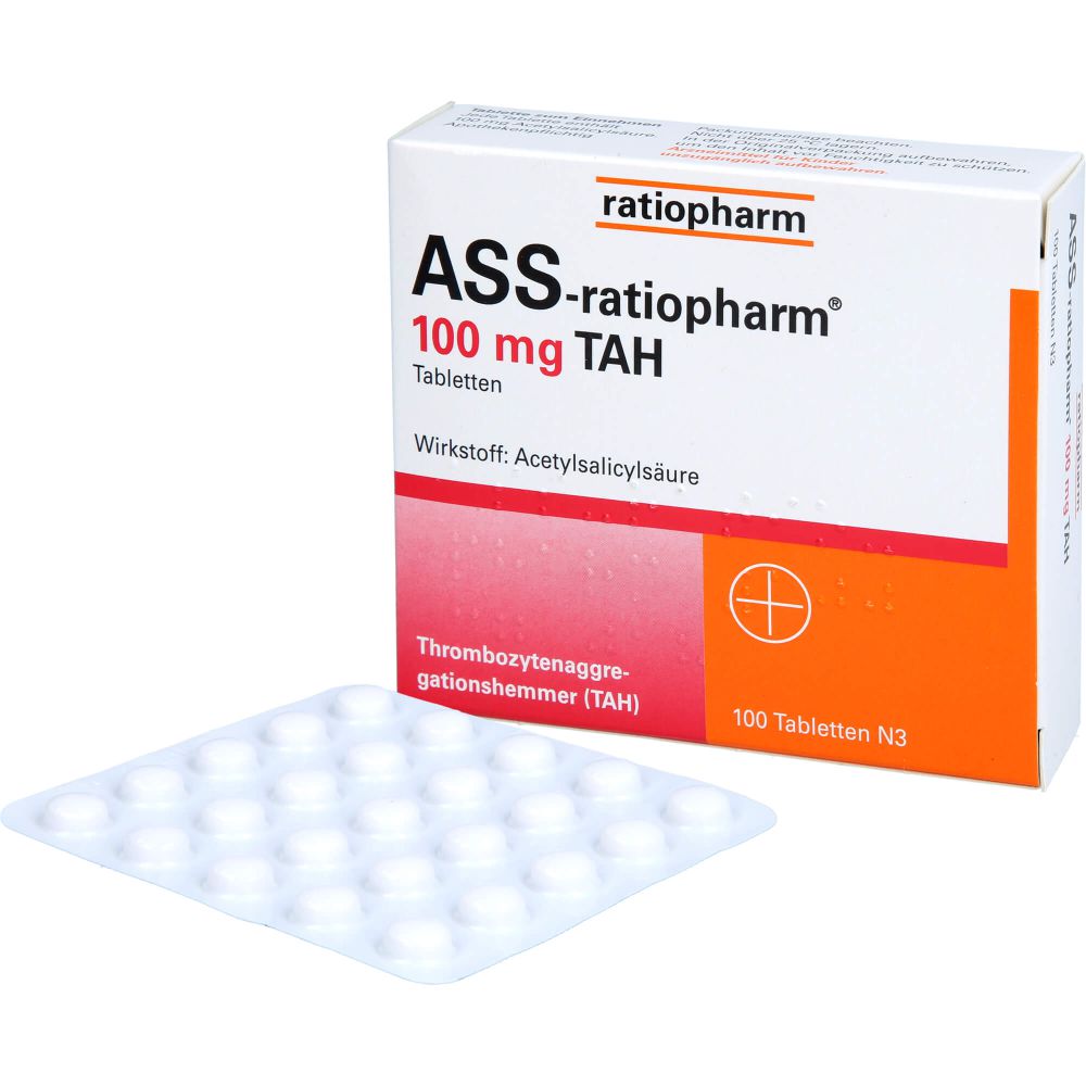 Ass-ratiopharm 100 mg Tah Tabletten 100 St