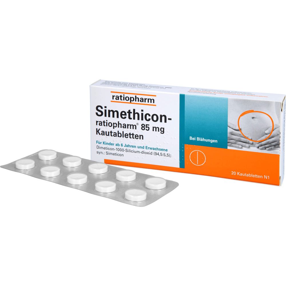 SIMETHICON-ratiopharm 85 mg Kautabletten
