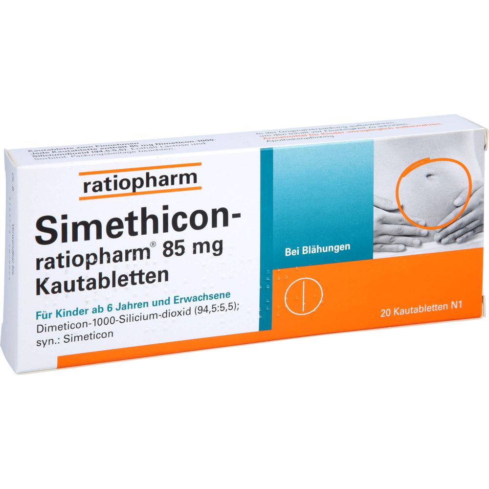 Simethicon-ratiopharm 85 mg Kautabletten 20 St