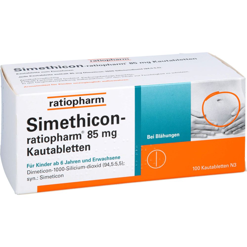 SIMETHICON-ratiopharm 85 mg Kautabletten