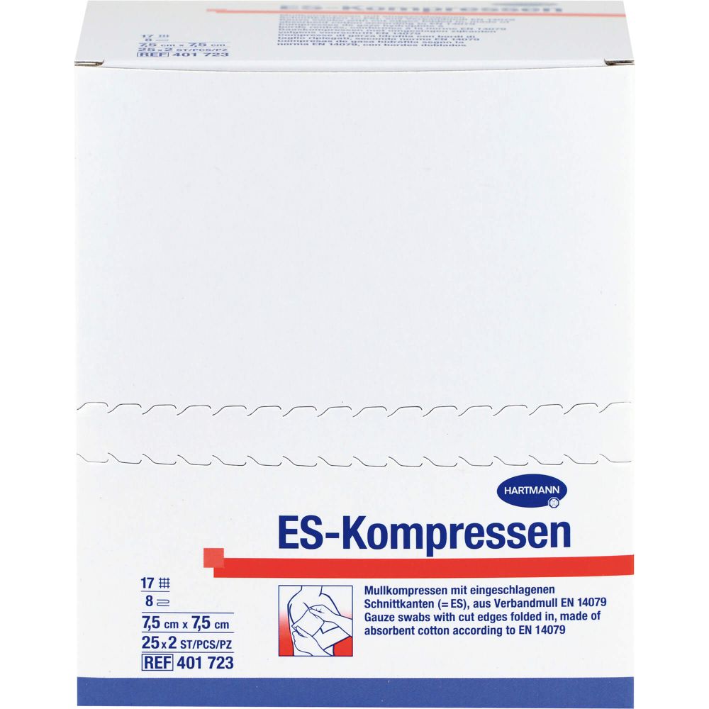 ES-KOMPRESSEN steril 7,5x7,5 cm 8fach