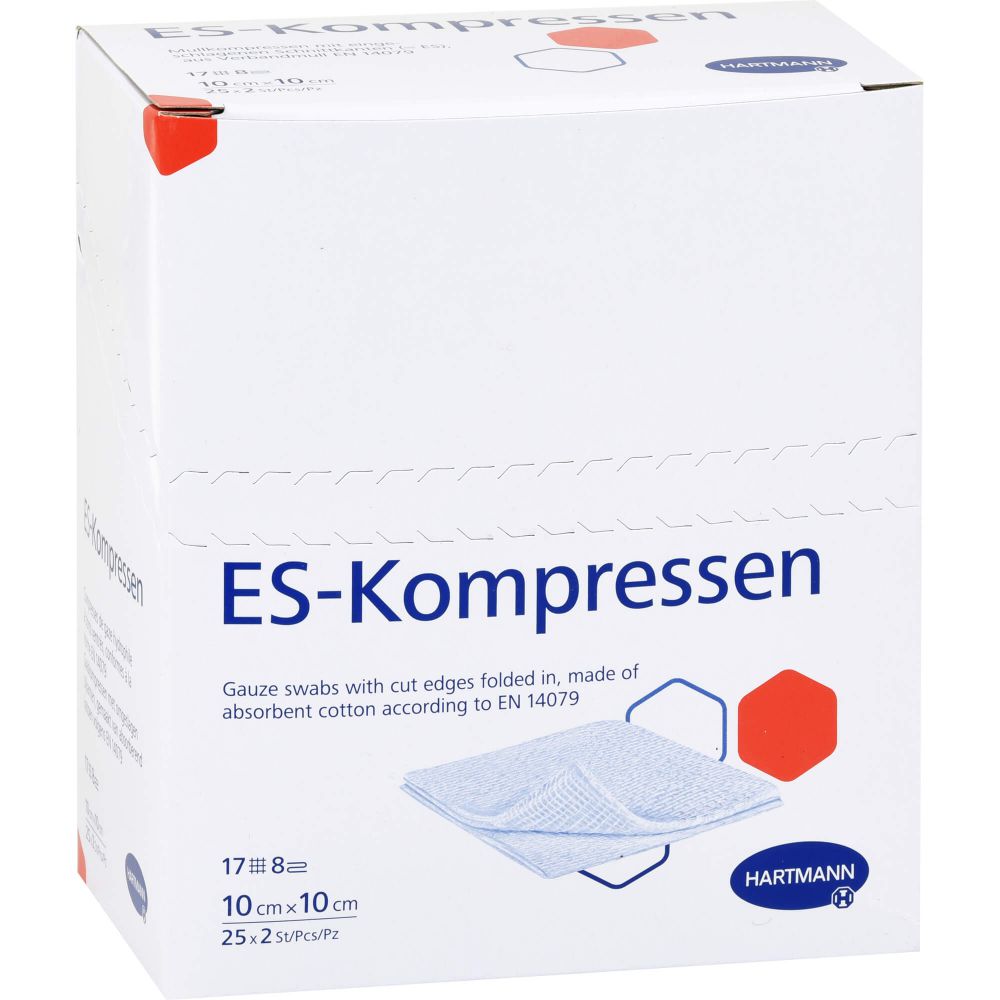 ES-KOMPRESSEN steril 10x10 cm 8fach