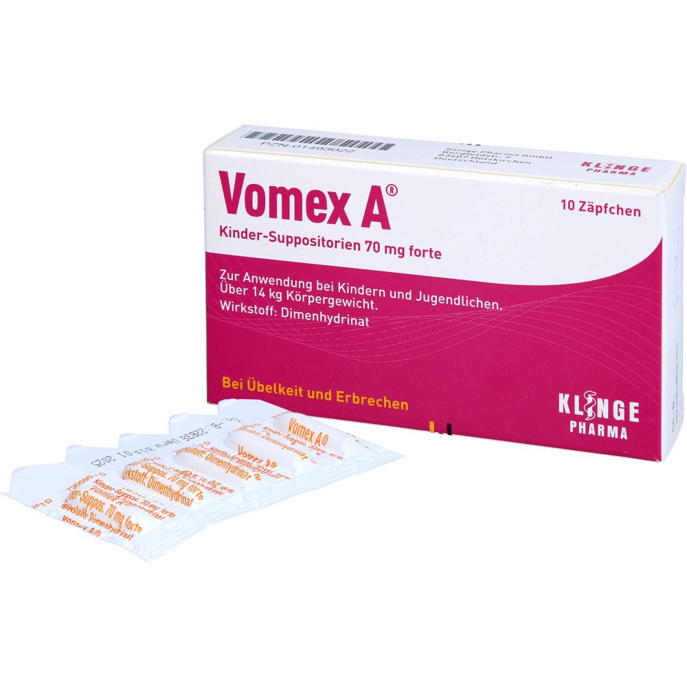 VOMEX A Kinder-Suppositorien 70 mg forte