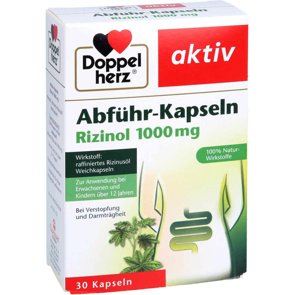DOPPELHERZ Abführ-Kapseln Rizinol 1.000 mg