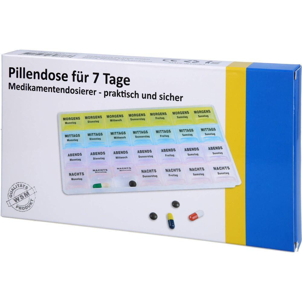 PILLENDOSE 7 Tage+4 Fächer je Tag Kunststoff