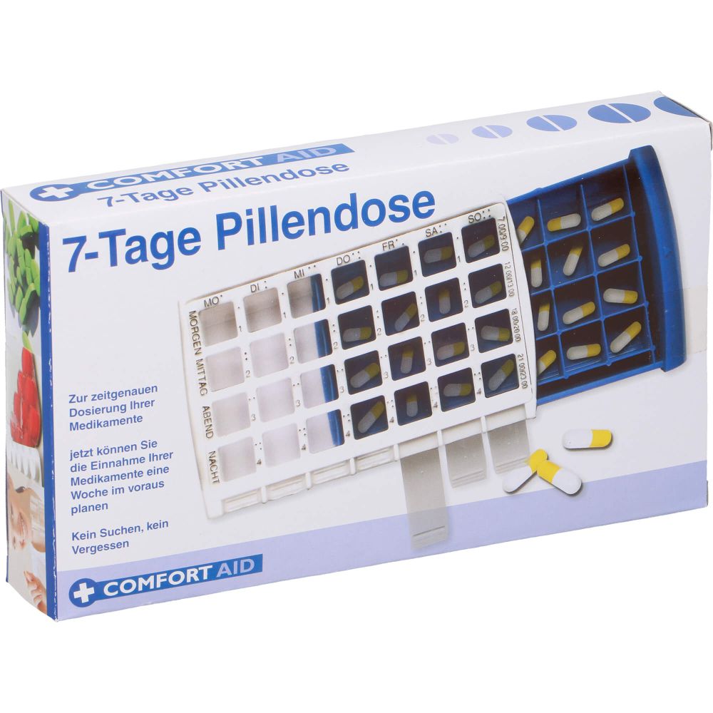 PILLENDOSE 7 Tage+4 Fächer je Tag Kunststoff