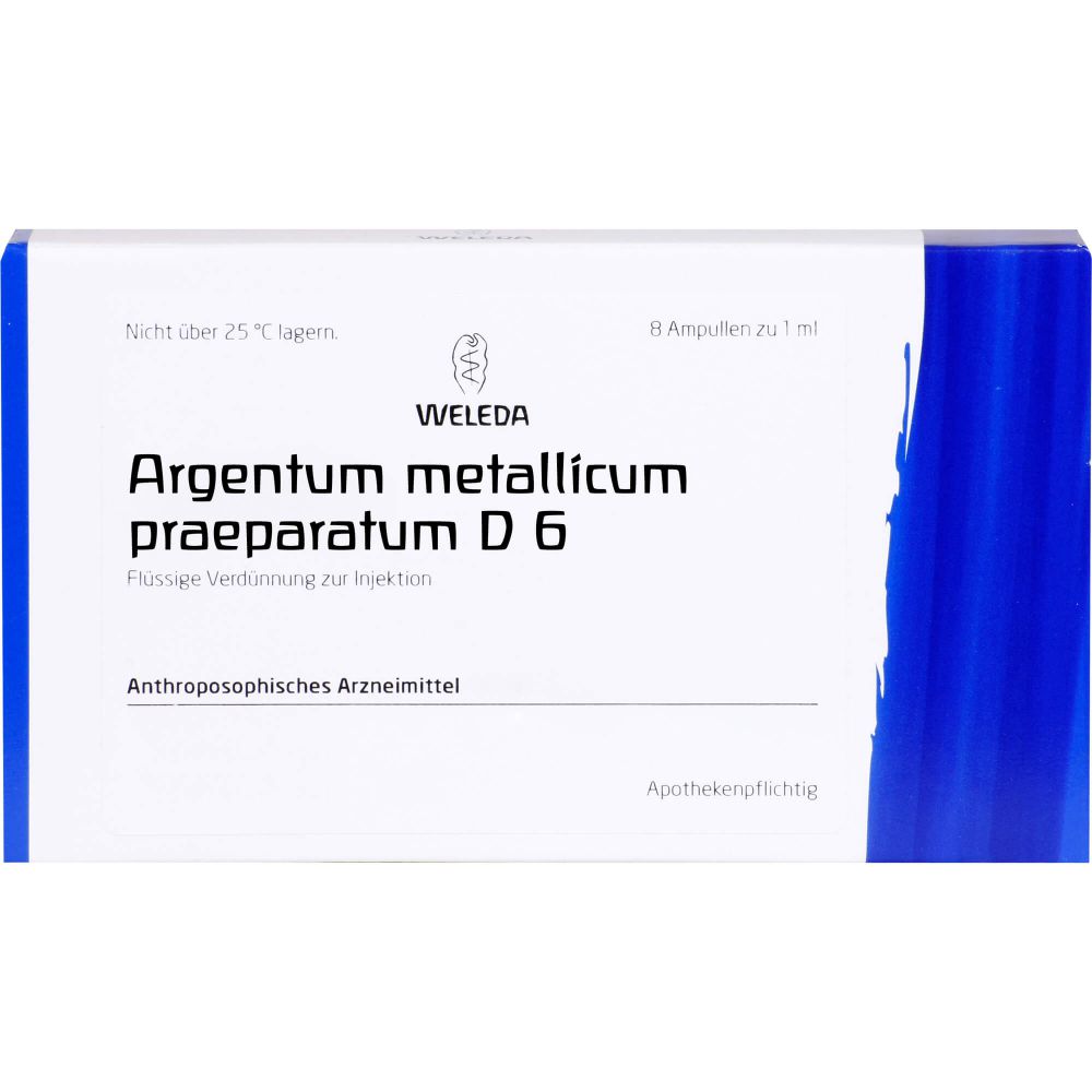 WELEDA ARGENTUM METALLICUM praeparatum D 6 Ampullen