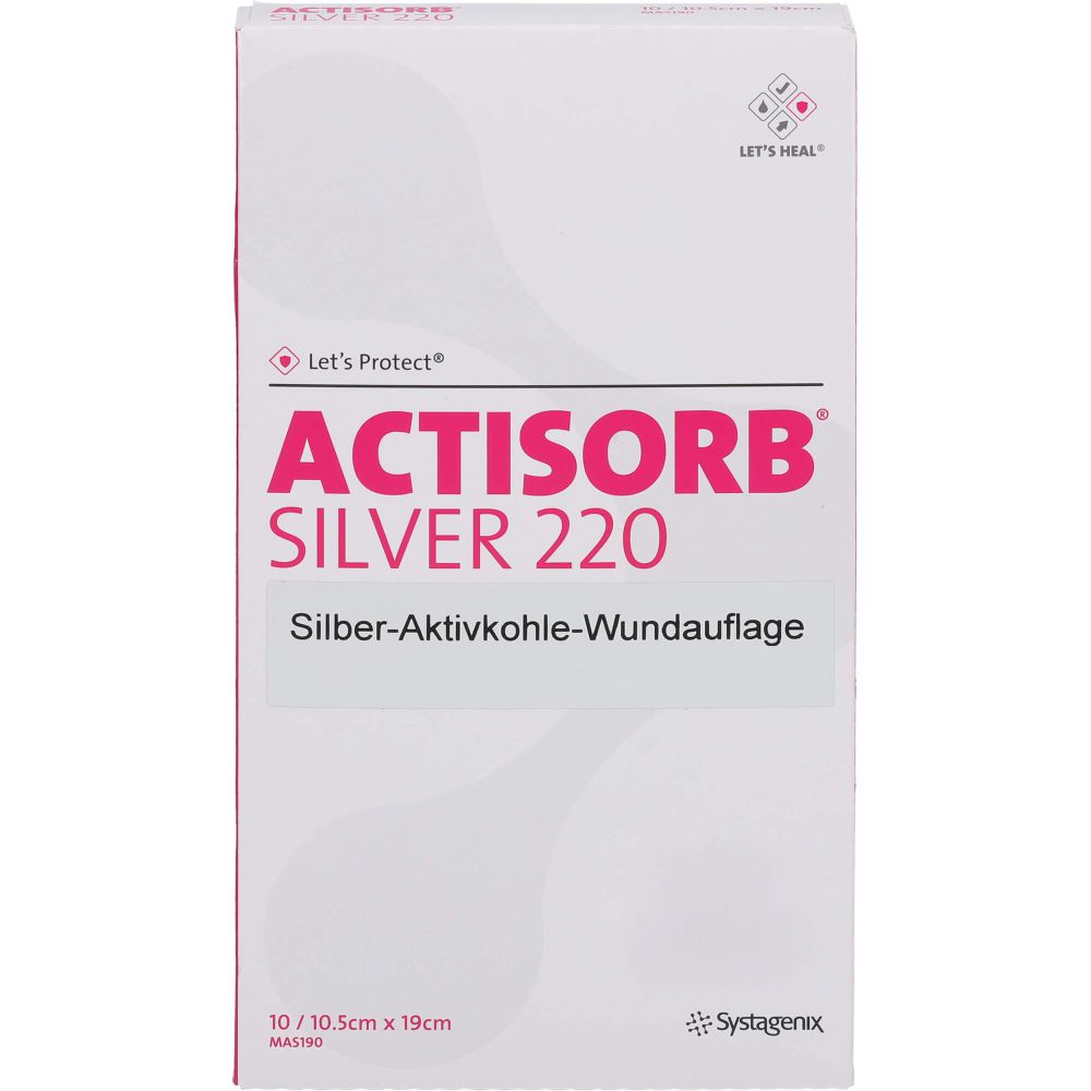 ACTISORB 220 Silver 10,5x19 cm steril Kompressen