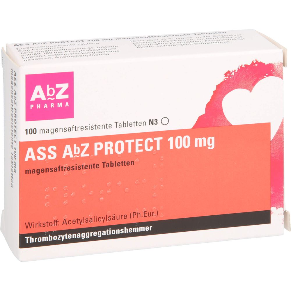 Ass AbZ Protect 100 mg magensaftresist.Tabl. 100 St