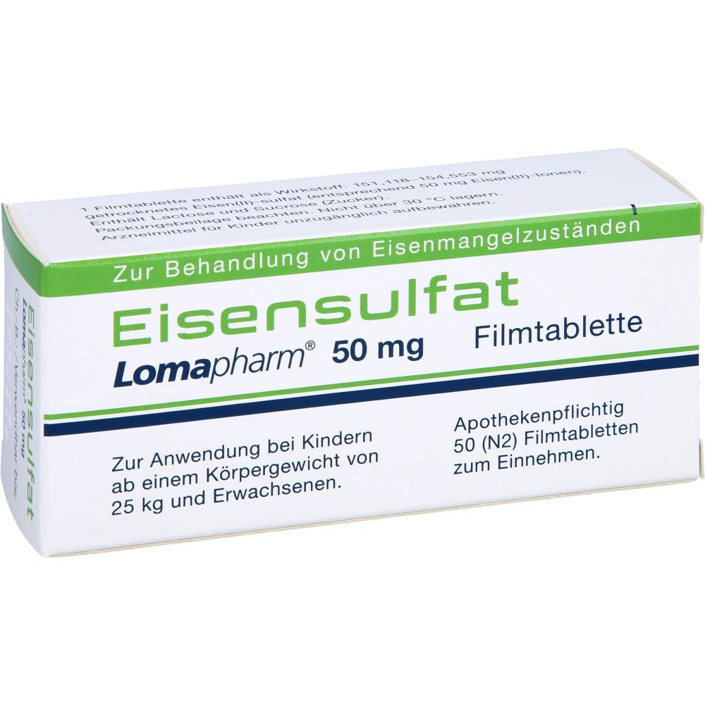 EISENSULFAT Lomapharm 50 mg Filmtabletten