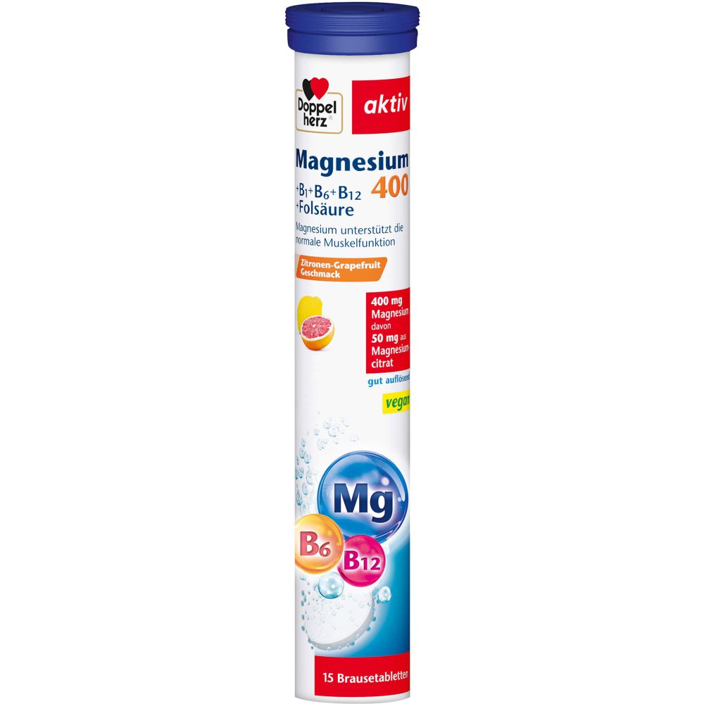 DOPPELHERZ Magnesium 400+B1+B6+B12+Folsäure BTA