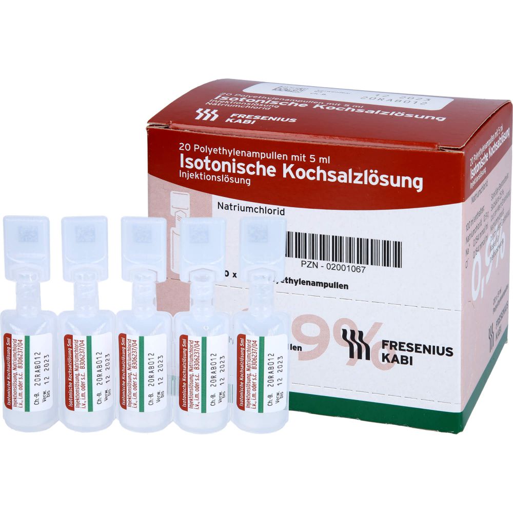 ISOTONISCHE Kochsalzlösung 0,9% Plastikampullen