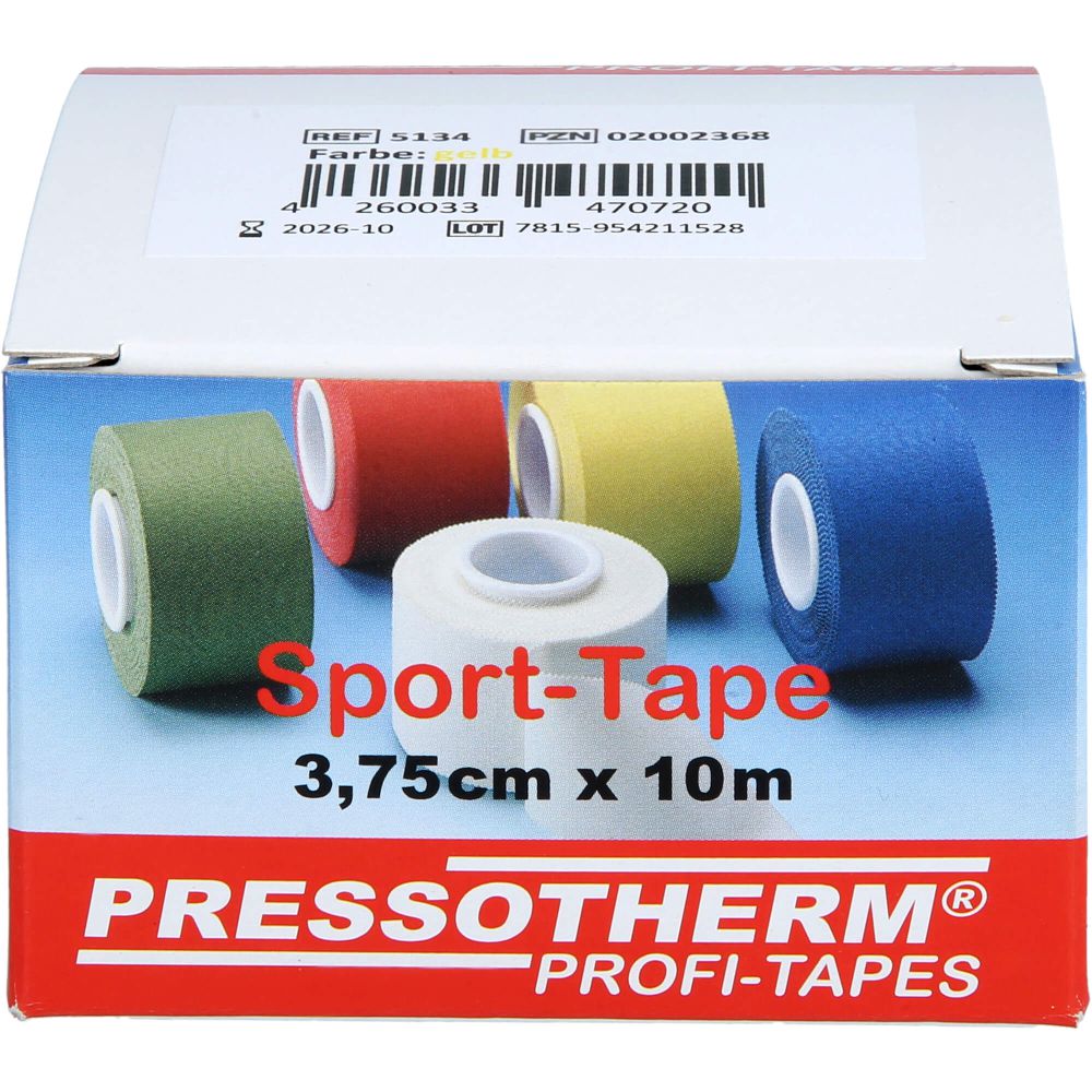 PRESSOTHERM Sport-Tape 3,8 cmx10 m gelb