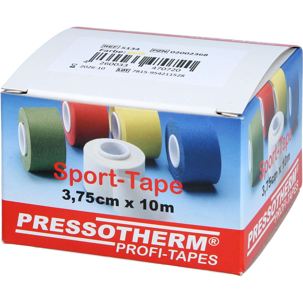 PRESSOTHERM Sport-Tape 3,8 cmx10 m gelb