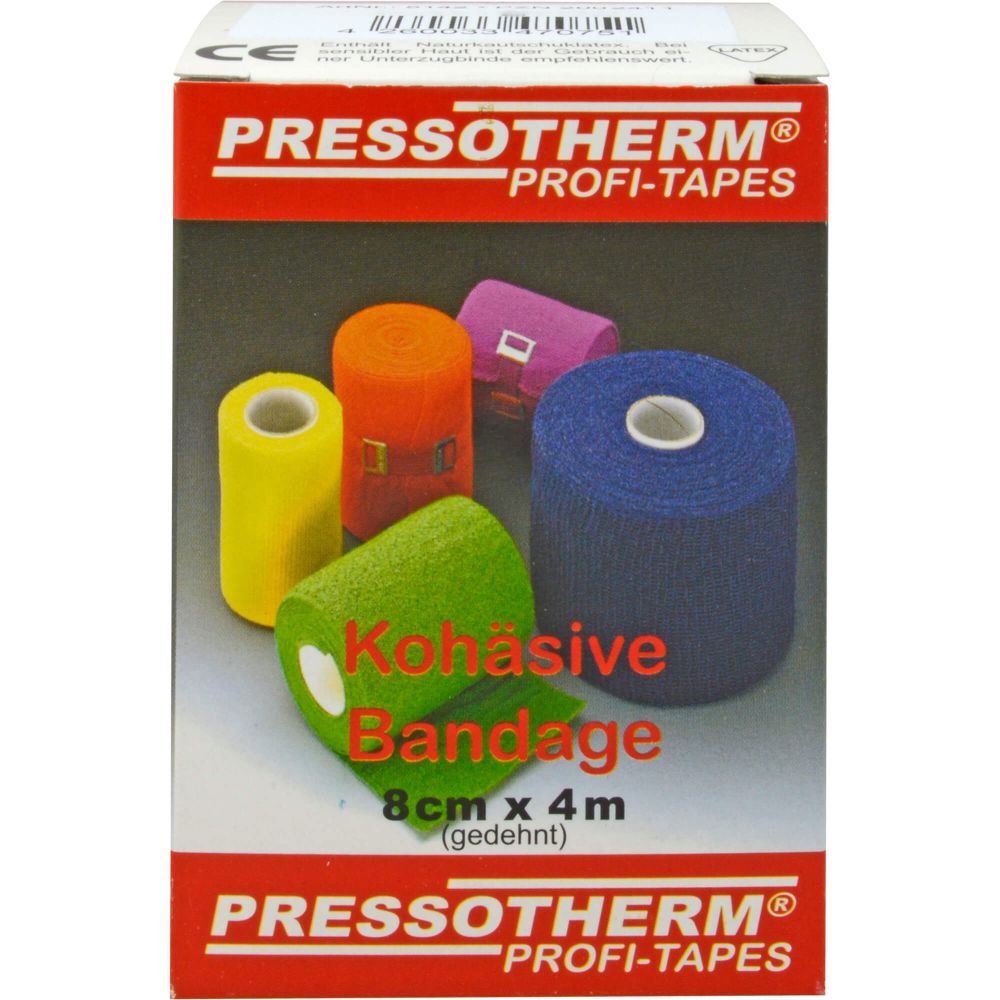 PRESSOTHERM Kohäsive Bandage 8 cmx4 m grün